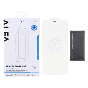 محافظ صفحه نمایش شیشه ای اورجینال ALFA بدون حاشیه Apple iPhone 12 Pro Max (پک دار)