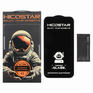 محافظ صفحه نمایش شیشه ای Apple iPhone 14 pro Max - Full Cover Anti Static Hicostar (پک دار)