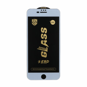 محافظ صفحه نمایش شیشه ای درجه یک Full Cover Super X OG - ESD OVOG مدل Apple iPhone 6 Plus / 6S Plus / 7 Plus / 8 Plus - سفید