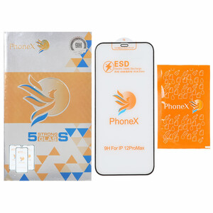 محافظ صفحه نمایش شیشه ای ESD - Phonex مدل Apple iPhone 12 Pro Max (پک دار)
