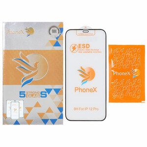 محافظ صفحه نمایش شیشه ای ESD - Phonex مدل Apple iPhone 12 / iPhone 12 Pro (پک دار)