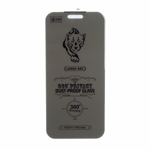 محافظ صفحه نمایش شیشه ای YongPoly 360 ESD Privacy بدون حاشیه توری دار Apple iPhone 17 Pro Max