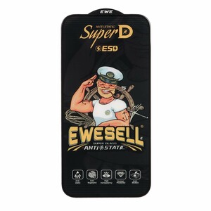 محافظ صفحه نمایش شیشه ای Full Cover Super D Esd Ewesell مدل Apple iPhone 16 Pro Max (بدون پک)
