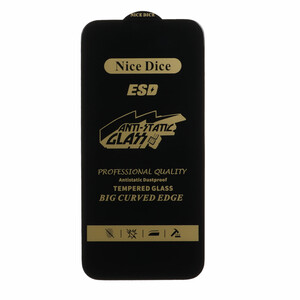 محافظ صفحه نمایش شیشه ای Full Cover ESD Anti Static - Nice Dice مدل Apple iPhone 14 pro max (بدون پک)