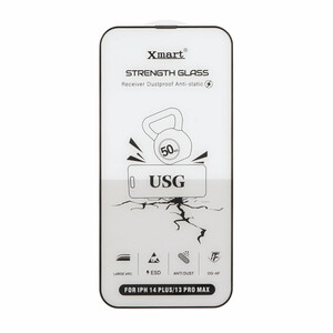 محافظ صفحه نمایش شیشه ای اورجینال Full Cover XMART Anti Static USG مدل Apple iPhone 13 Pro Max