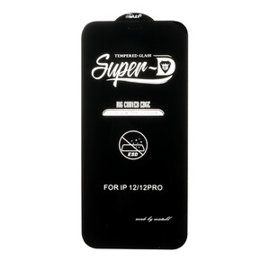 محافظ صفحه نمایش شیشه ای Apple iPhone 12 / iPhone 12 Pro - Full Cover Super D Mietubl - مشکی (بدون پک) - NTC ORG