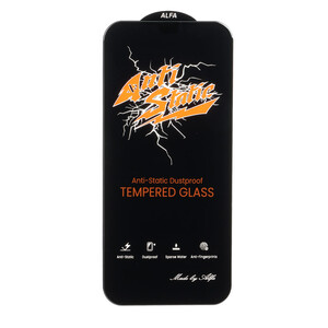 محافظ صفحه نمایش شیشه ای Full Cover Anti Static ALFA مدل Apple iPhone 12 / iPhone 12 Pro