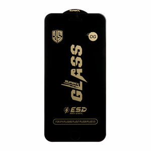 محافظ صفحه نمایش شیشه ای درجه یک Full Cover Super X OG - ESD OVOG مدل Apple iPhone 6 Plus / 6S Plus / 7 Plus / 8 Plus - مشکی