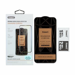 محافظ صفحه نمایش شیشه ای اورجینال XMART - Diamond Curved ESD Anti Static مدل Apple iPhone 13 Pro Max (پک دار)