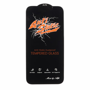 محافظ صفحه نمایش شیشه ای Full Cover Anti Static ALFA مدل Apple iPhone 14 pro max