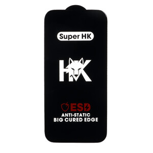 محافظ صفحه نمایش شیشه ای Full Cover ESD Anti Static - Super HK مدل Apple iPhone 16 / iPhone 15 / iPhone 14 Pro