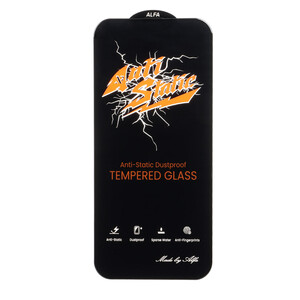 محافظ صفحه نمایش شیشه ای Full Cover Anti Static ALFA مدل Apple iPhone 13 Pro Max / iPhone 14 Plus