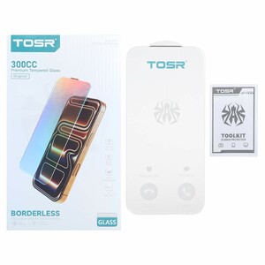 محافظ صفحه نمایش شیشه ای اورجینال TOSR بدون حاشیه Apple iPhone 17 Pro Max (پک دار)