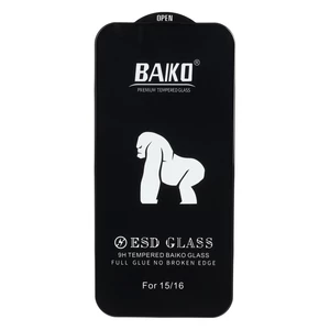 محافظ صفحه نمایش شیشه ای Anti Static - ESD Baiko مدل Apple iPhone 16 / iPhone 15 / iPhone 14 Pro
