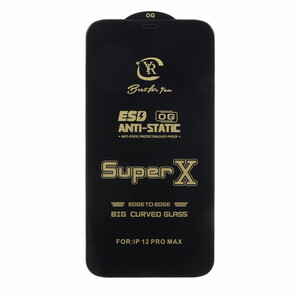 محافظ صفحه نمایش آنتی استاتیک Full Cover Super X مدل Apple iPhone 12 Pro Max