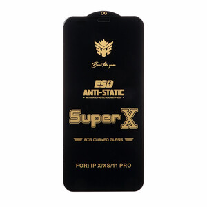 محافظ صفحه نمایش آنتی استاتیک Full Cover Super X مدل Apple iPhone 11 Pro / iPhone XS / iPhone X