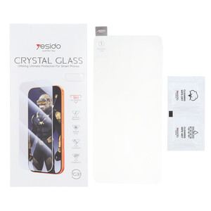 محافظ صفحه نمایش شیشه ای اورجینال بدون حاشیه Crystal Glass Yesido TG33 مدل Apple iPhone 16 / iPhone 15 / iPhone 14 Pro (پک دار)