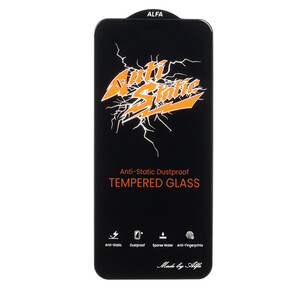 محافظ صفحه نمایش شیشه ای Full Cover Anti Static ALFA مدل Apple iPhone 11 Pro / iPhone XS / iPhone X