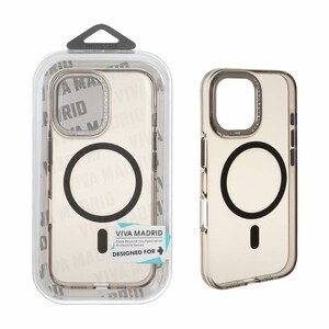 قاب اورجینال Viva Madrid پشت سخت MagSafe لنز نگین دار Apple iPhone 16 - مشکی (پک دار)
