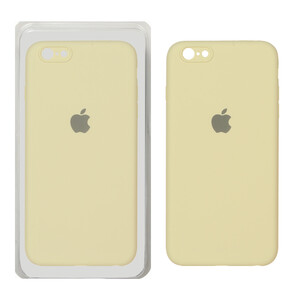 قاب سیلیکونی پاک کنی محافظ لنزدار اورجینال Apple iPhone 6 Plus / iPhone 6s Plus - لیمویی (پک دار)