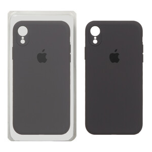 قاب سیلیکونی پاک کنی محافظ لنزدار اورجینال Apple iPhone XR - ذغالی (پک اصلی)