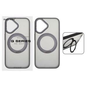 قاب اورجینال Magic Mask استند چرخشی Magsafe مدل Apple iPhone 16 - خاکستری (پک دار)