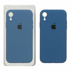 قاب سیلیکونی پاک کنی محافظ لنزدار اورجینال Apple iPhone XR - آبی تیره (پک اصلی)