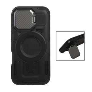 قاب Defender پشت سخت محافظ لنزدار فلزی مدل Apple iPhone 16 - مشکی - NTC