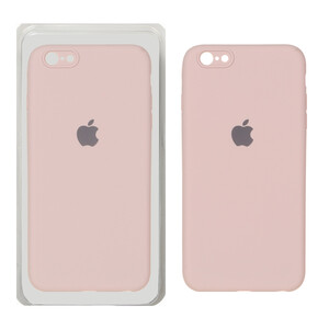 قاب سیلیکونی پاک کنی محافظ لنزدار اورجینال Apple iPhone 6 Plus / iPhone 6s Plus - صورتی چرک (پک دار)