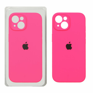 قاب سیلیکونی پاک کنی محافظ لنزدار اورجینال Apple iPhone 15 - صورتی فانتزی (پک اصلی)