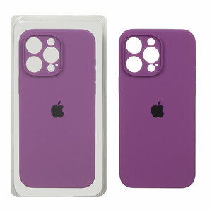 قاب سیلیکونی پاک کنی محافظ لنزدار اورجینال Apple iPhone 15 Pro Max - ارغوانی (پک اصلی)