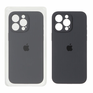قاب سیلیکونی پاک کنی محافظ لنزدار اورجینال Apple iPhone 15 Pro Max - خاکستری (پک اصلی)