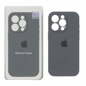 قاب سیلیکونی پاک کنی اورجینال Master Quality مدل Apple iPhone 15 Pro Max - خاکستری (پک دار)