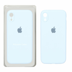 قاب سیلیکونی پاک کنی محافظ لنزدار اورجینال Apple iPhone XR - آبی آسمانی (پک اصلی)