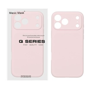 قاب اورجینال سیلیکونی پاک کنی Liquid Silicon MagSafe مدل Apple iPhone 17 Pro Max - صورتی روشن (پک دار)