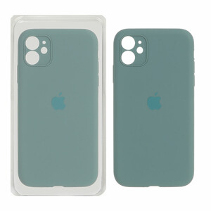 قاب سیلیکونی پاک کنی محافظ لنزدار اورجینال Apple iPhone 11 - سبز نعنایی (پک اصلی)