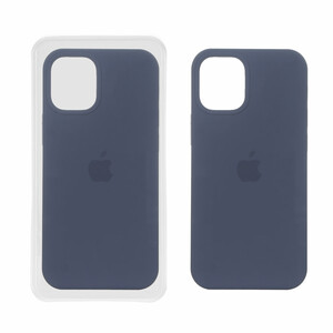 قاب سیلیکونی پاک کنی اورجینال Apple iPhone 12 Mini - سرمه ای (پک اصلی)
