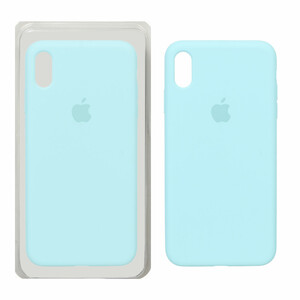 قاب سیلیکونی پاک کنی اورجینال Apple iPhone X Max / iPhone XS Max - فیروزه ای (پک اصلی)
