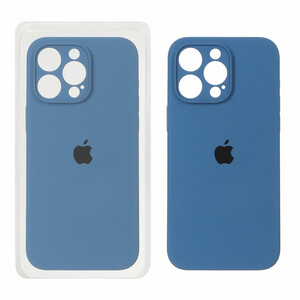 قاب سیلیکونی پاک کنی محافظ لنزدار اورجینال Apple iPhone 15 Pro Max - آبی تیره (پک اصلی)