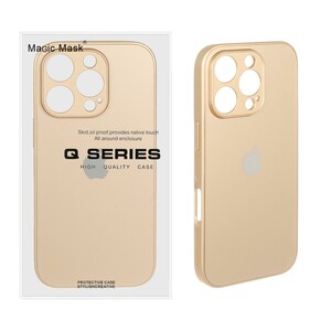 قاب اورجینال PVD ضدخش Magic Mask مدل Apple iPhone 16 Pro - طلایی (پک دار)