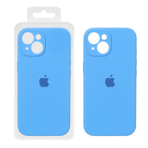 قاب سیلیکونی پاک کنی محافظ لنزدار اورجینال Apple iPhone 15 - آبی کد 1 (پک اصلی)