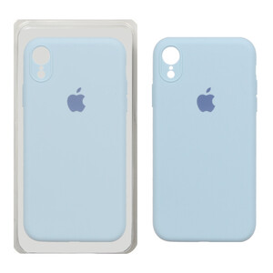قاب سیلیکونی پاک کنی محافظ لنزدار اورجینال Apple iPhone XR - آبی روشن (پک اصلی)