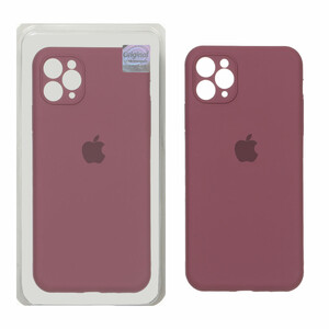 قاب سیلیکونی پاک کنی اورجینال Master Quality مدل Apple iPhone 11 Pro Max - زرشکی (پک دار)
