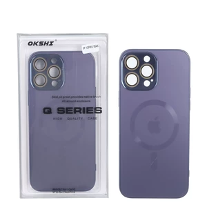 قاب اورجینال PVD MagSafe Qseries ضدخش لنز گلس دار Apple iPhone 13 Pro Max - بنفش (پک دار)