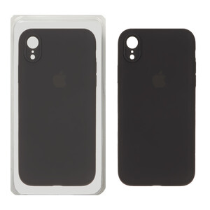 قاب سیلیکونی پاک کنی محافظ لنزدار اورجینال Apple iPhone XR - مشکی (پک اصلی)