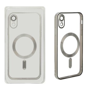 قاب اورجینال الکترواستاتیک Magsafe لنز گلس دار Apple iPhone XR - نقره ای (پک دار)