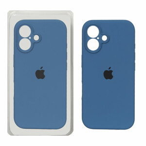 قاب سیلیکونی پاک کنی محافظ لنزدار اورجینال Apple iPhone 16 - آبی اقیانوسی (پک دار) - NTC