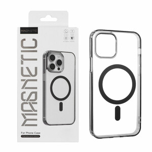 قاب اورجینال Magnetic Magsafe دور ژله ای Apple iPhone 12 / iPhone 12 Pro - مشکی (پک دار)