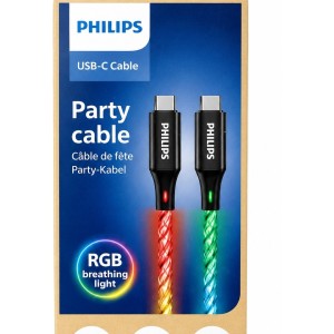 کابل شارژ PD و فست Philips Type-C To Type-C مدل DLC5130C 60W - چند رنگ (گارانتی دوساله سی آوا)