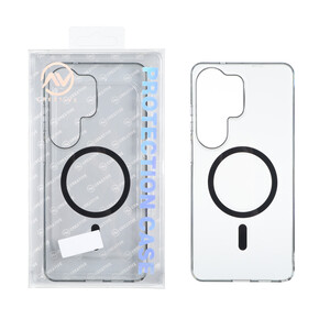 قاب اورجینال AV شفاف کریستالی Magsafe مدل Samsung Galaxy S26 Ultra - مشکی (پک دار)